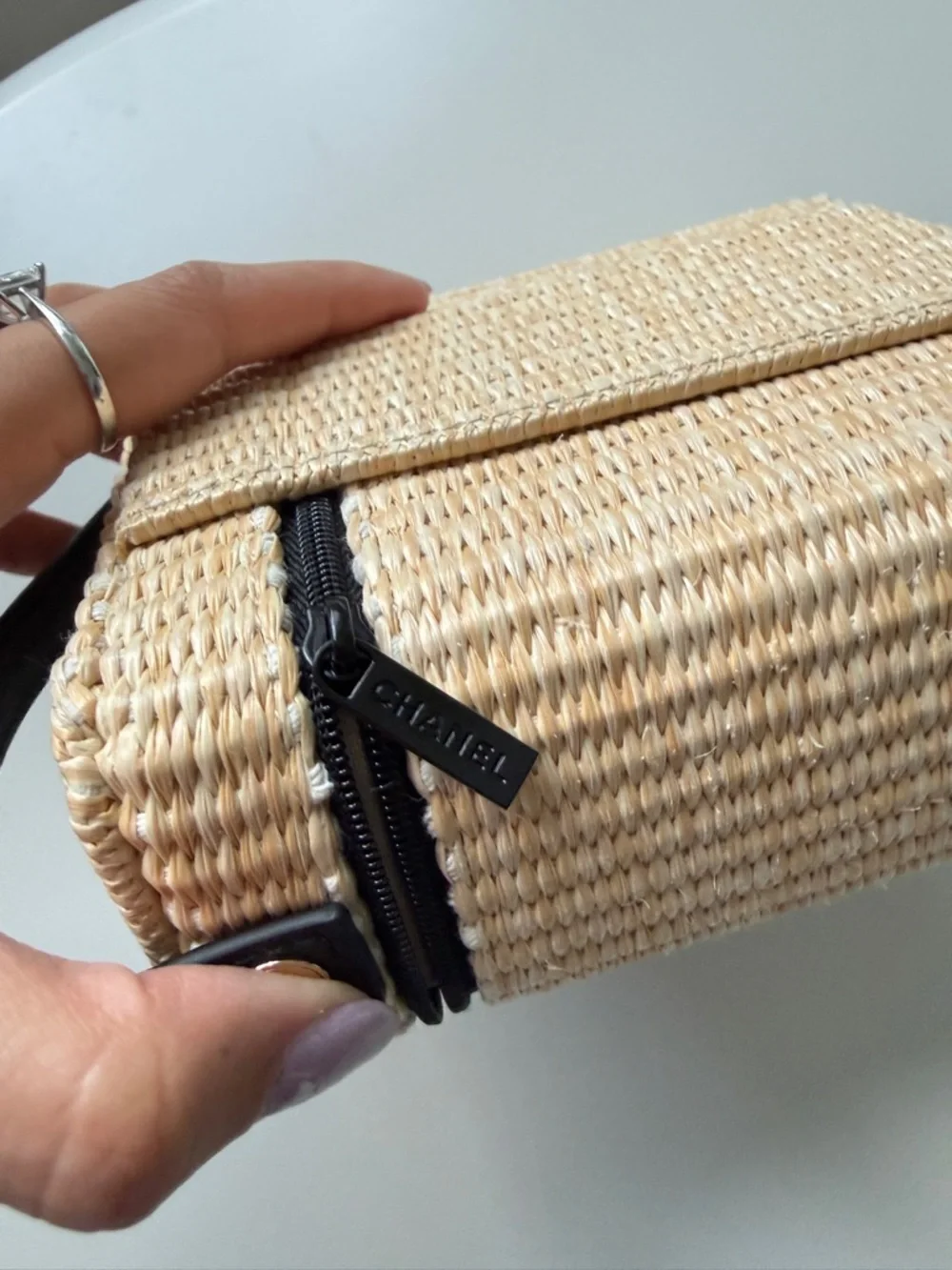 CHANEL Limited edition Straw bag in Natural and Black